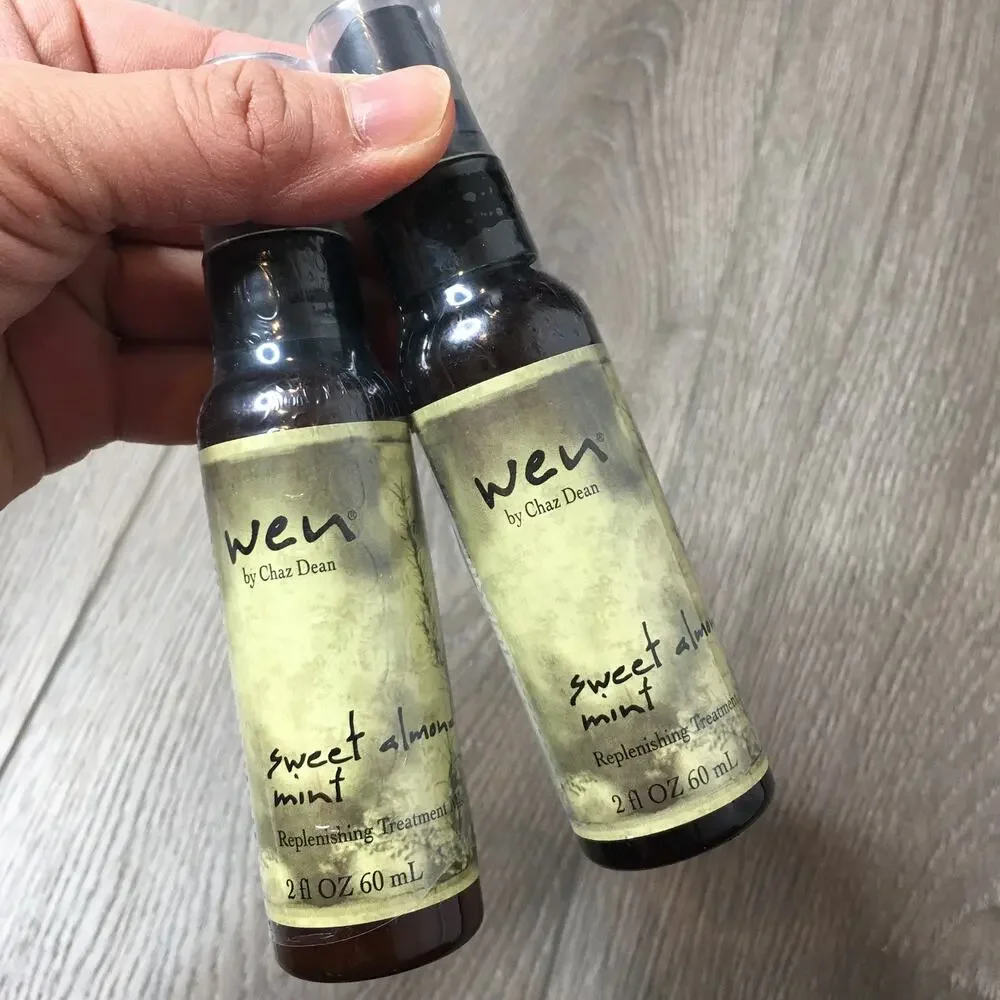 Lot of 2 Wen by Chaz Dean Sweet Almond Mint Replenishing Hair Treatment 2fl oz.
